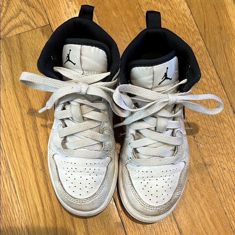 Jordan 1 White and Black Sneakers